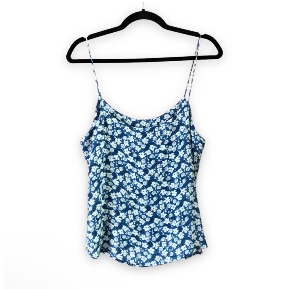 Reformation Atticus Floral Print Crepe Tank Top In Raquel Medium